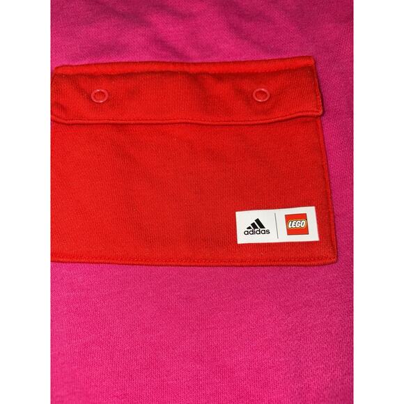 Adidas x Lego Magenta Duplo Jumpsuit Pajama Baby Unisex Size 12 Month Outfit - Picture 5 of 14